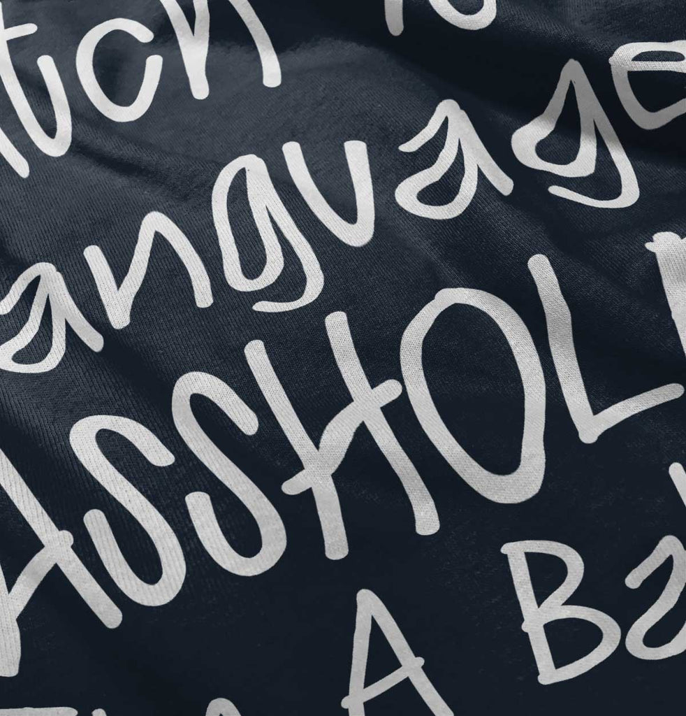 Watch The Language Ringer Romper Bodysuit-Direct To Garment Print-Brisco Baby