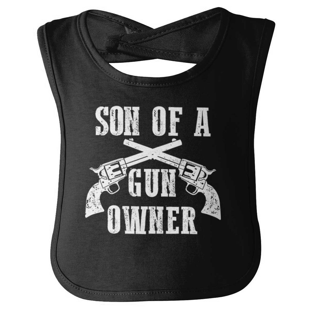 Son Gun Owner Infant Baby Bib-Direct To Garment Print-Brisco Baby