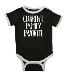 Family Favorite Ringer Romper Bodysuit-Direct To Garment Print-Brisco Baby