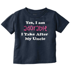 Adorable After Uncle Infant Toddler T Shirt-Direct To Garment Print-Brisco Baby