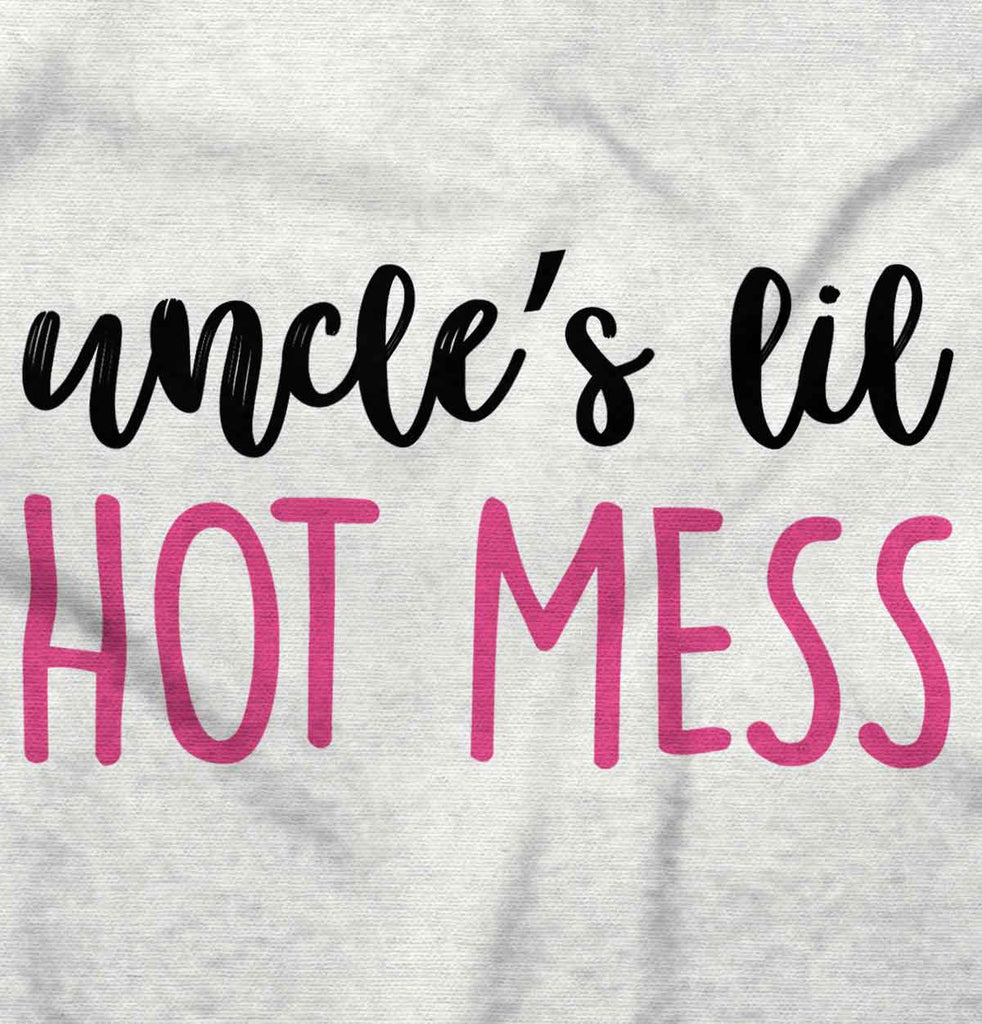 Uncle's Lil Hot Mess Infant Baby Bib-Direct To Garment Print-Brisco Baby