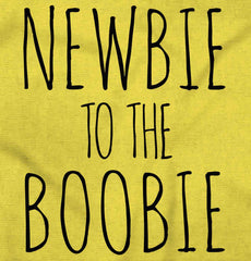 Newbie Boobie Romper Bodysuit-Direct To Garment Print-Brisco Baby