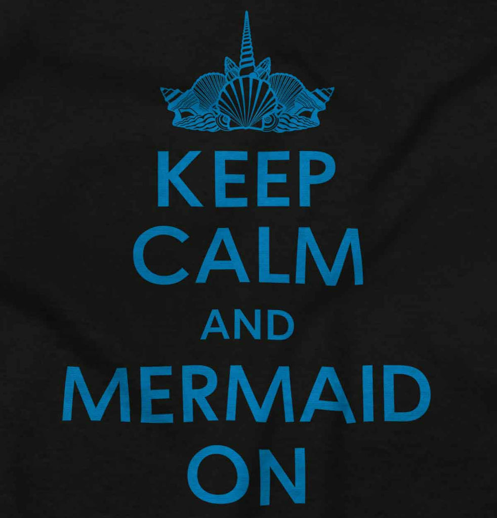Keep Calm Mermaid On Infant Baby Bib-Direct To Garment Print-Brisco Baby