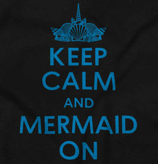 Keep Calm Mermaid On Infant Baby Bib-Direct To Garment Print-Brisco Baby