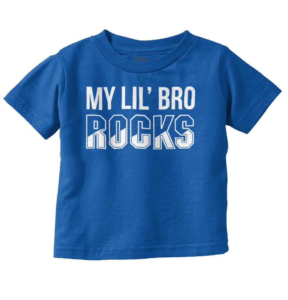 My Lil' Bro Rocks Infant Toddler T Shirt-Direct To Garment Print-Brisco Baby