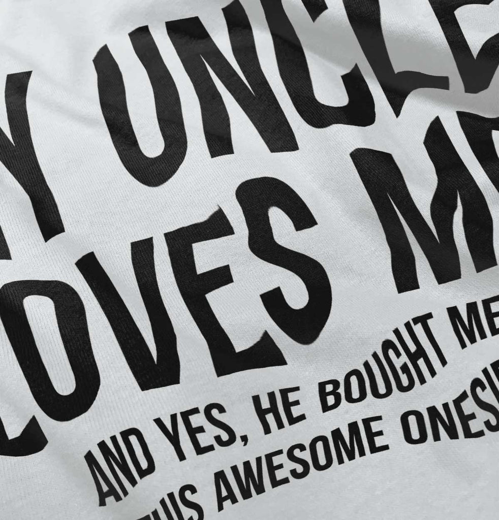 Uncle Loves Me Bough Football Romper Bodysuit-Direct To Garment Print-Brisco Baby