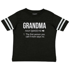 Grandma Toddler Football Jersey Tee-Direct To Garment Print-Brisco Baby