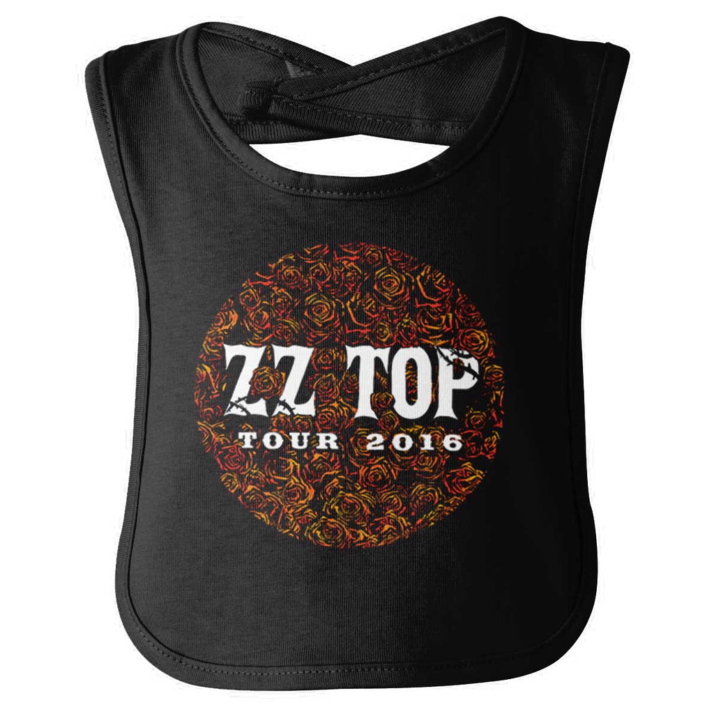 ZZ Tour 2016 Infant Baby Bib-Direct To Garment Print-Brisco Baby