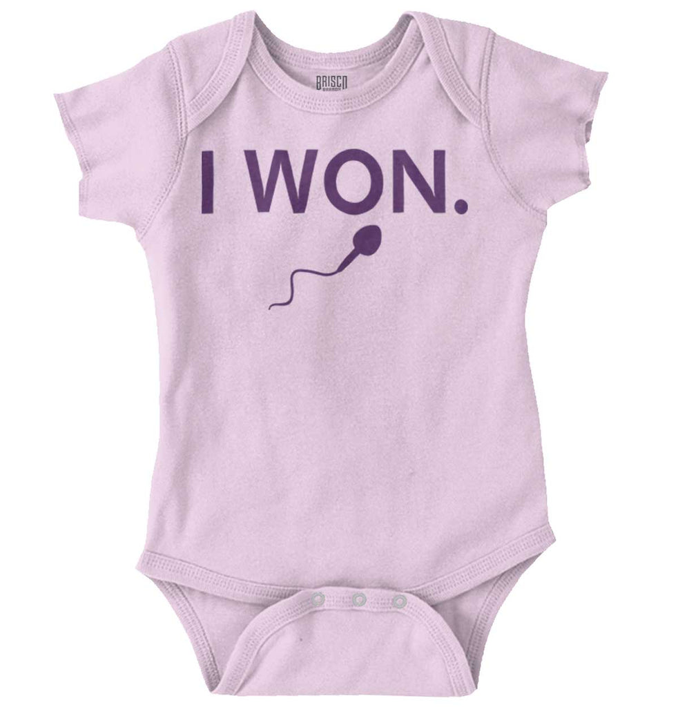 Won The Race Romper Bodysuit-Direct To Garment Print-Brisco Baby
