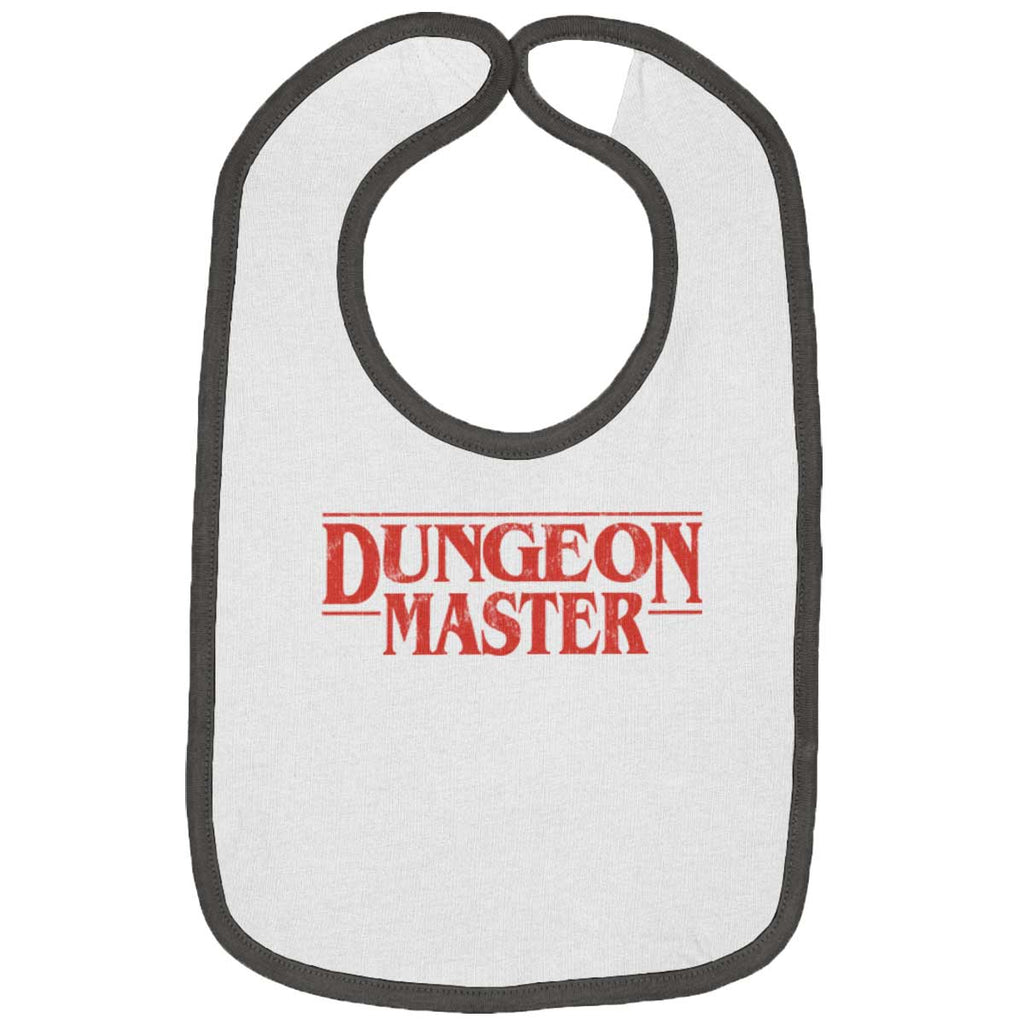 Dungeon Masters TV Show Nerd Trimmed Colored Velcro Bib-Direct To Garment Print-Brisco Baby