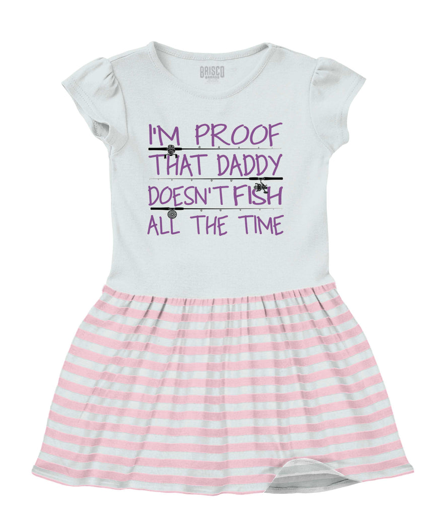 Fish All The Time Baby Striped Skirt Dress-Direct To Garment Print-Brisco Baby