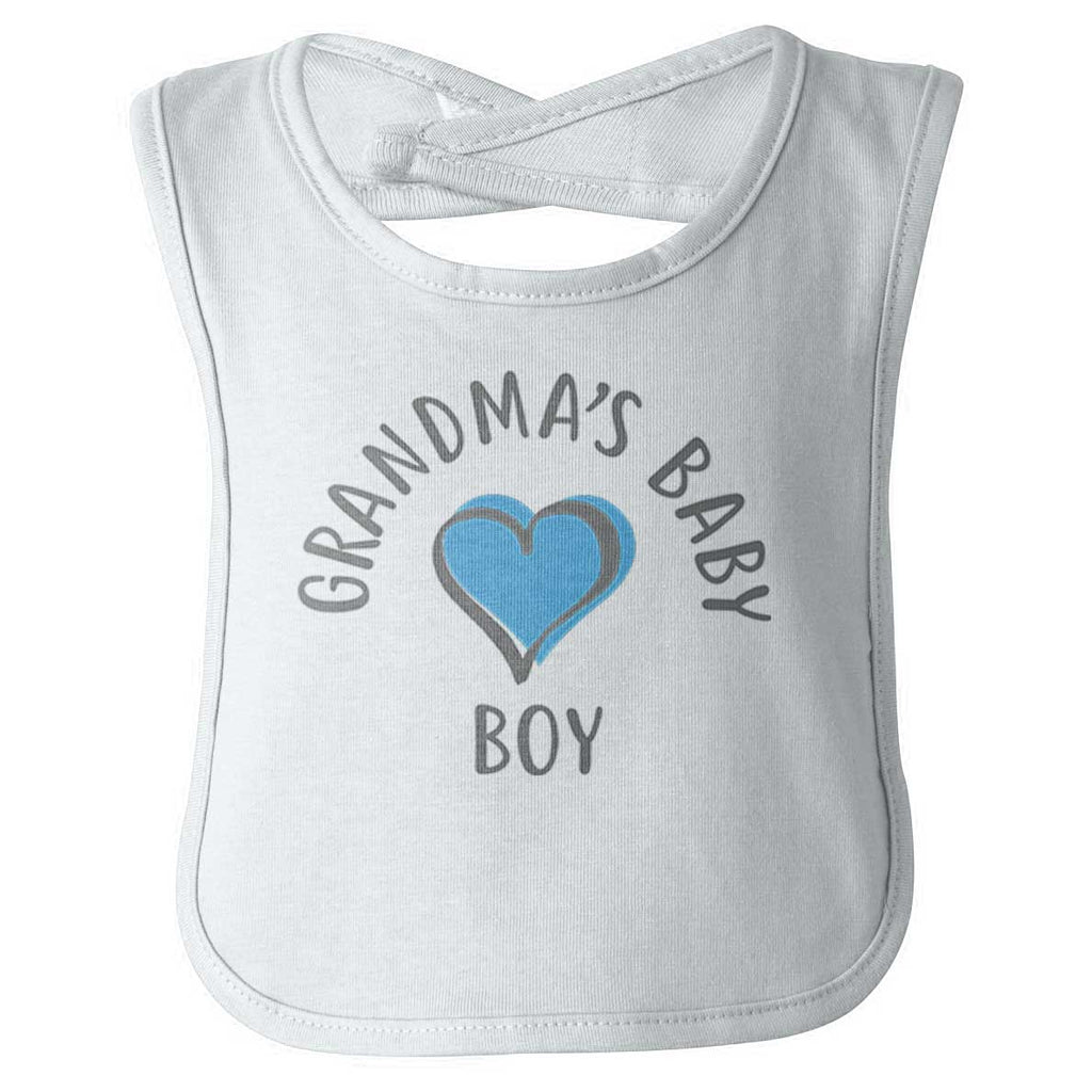 Grandma's Baby Boy Infant Baby Bib-Direct To Garment Print-Brisco Baby
