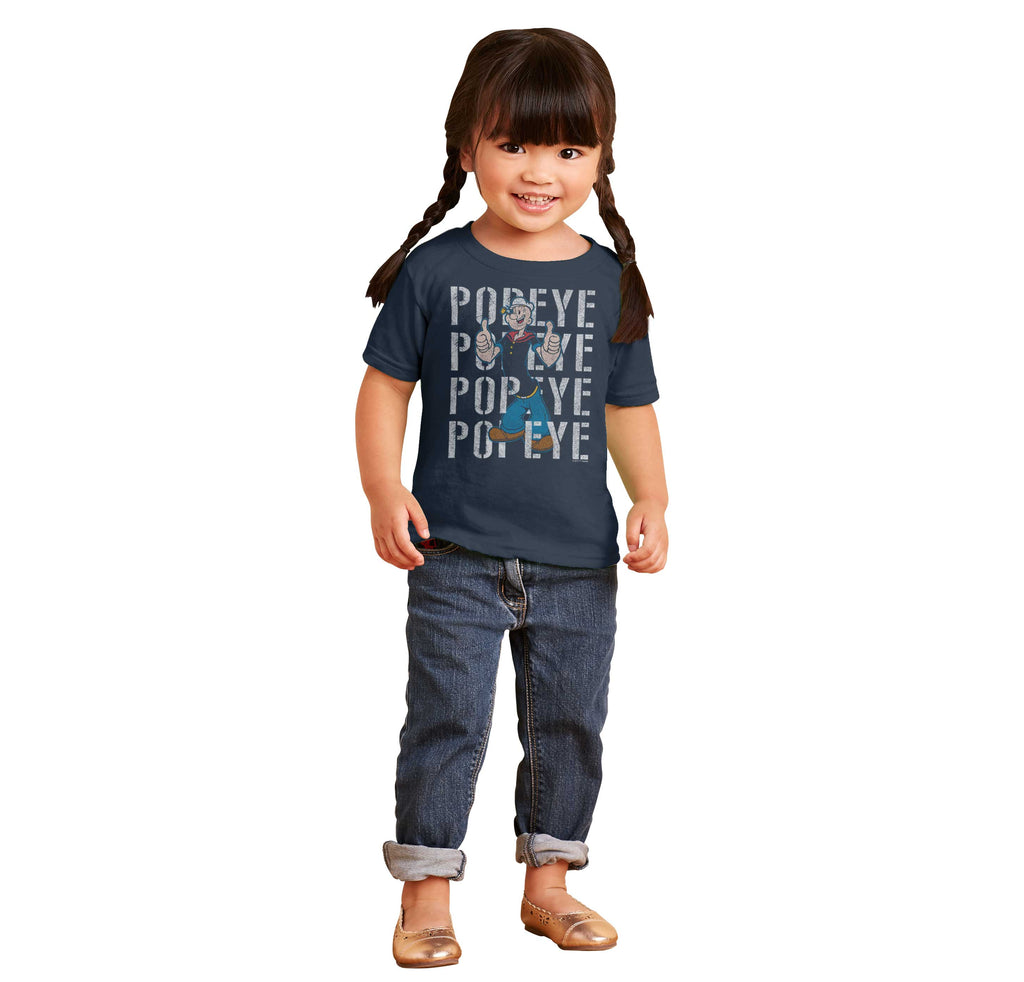 Popeye The Sailor Infant Toddler T Shirt-Direct To Garment Print-Brisco Baby