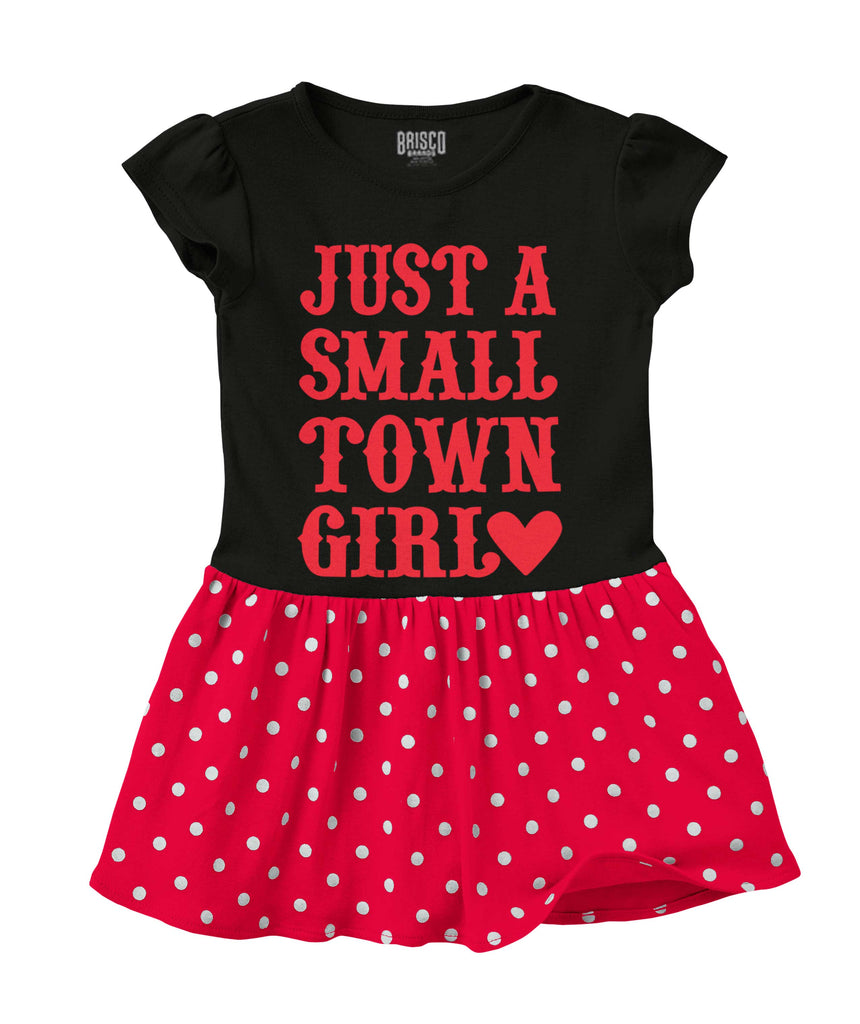 Small Town Girl Baby Polka Dot Skirt Dress-Direct To Garment Print-Brisco Baby