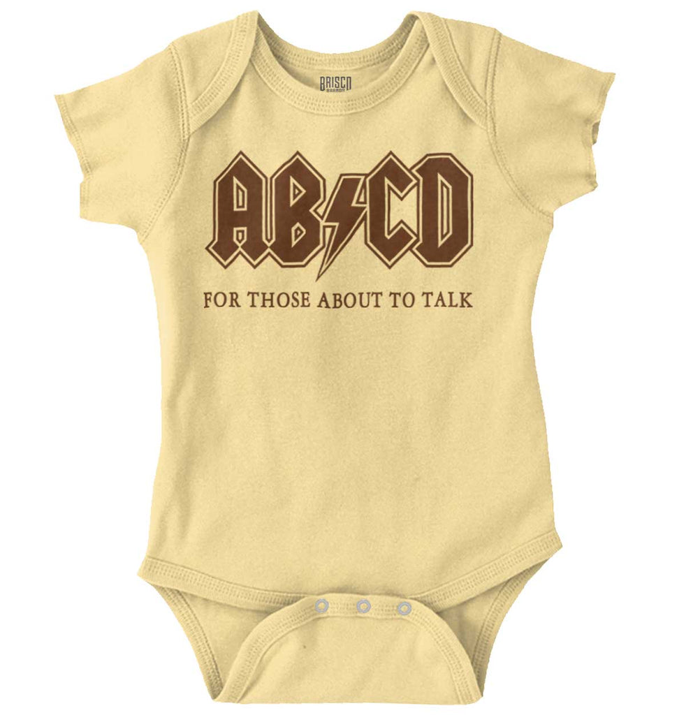 AB CD Romper Bodysuit-Direct To Garment Print-Brisco Baby