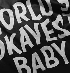Okayest Baby Romper Bodysuit-Direct To Garment Print-Brisco Baby