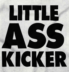 Little Ass Kicker Romper Bodysuit-Direct To Garment Print-Brisco Baby