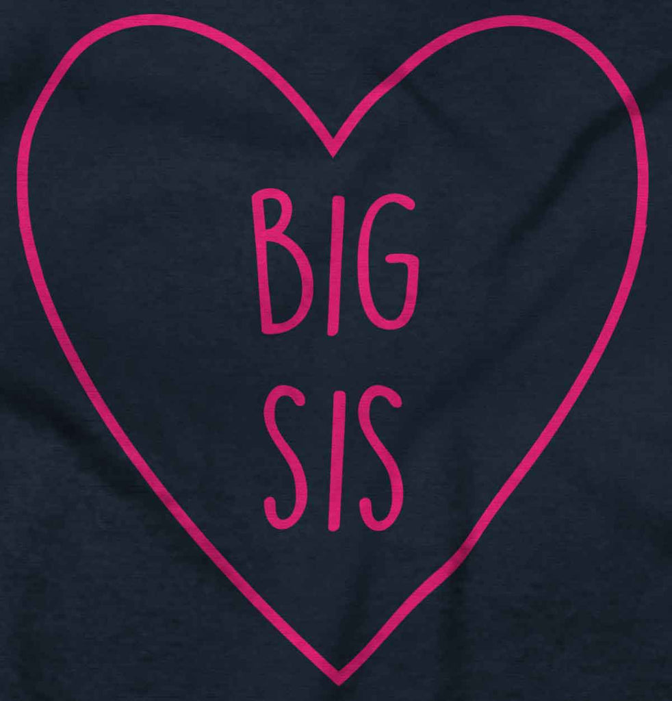 Big Sis Heart Romper Bodysuit-Direct To Garment Print-Brisco Baby