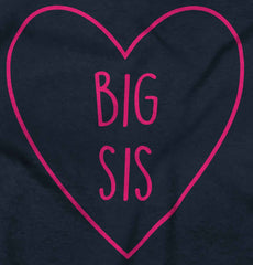 Big Sis Heart Romper Bodysuit-Direct To Garment Print-Brisco Baby