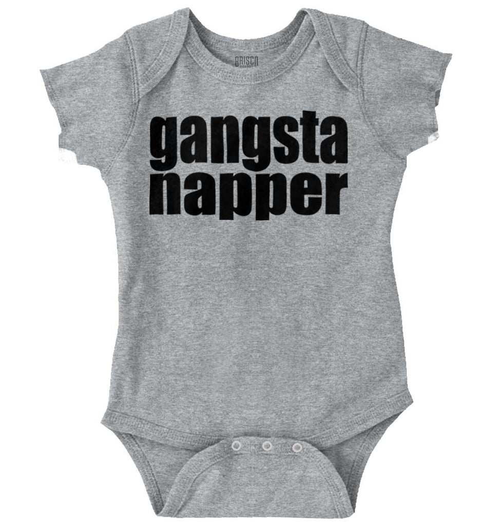 Gangsta Napper Romper Bodysuit-Direct To Garment Print-Brisco Baby