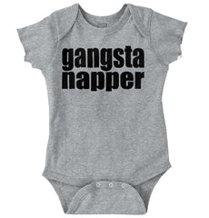 Gangsta Napper Romper Bodysuit-Direct To Garment Print-Brisco Baby