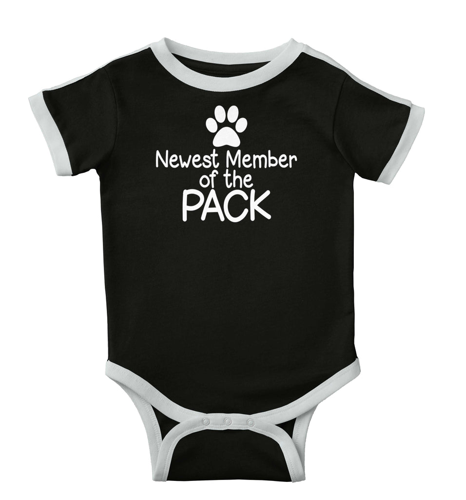 Member of the Pack Ringer Romper Bodysuit-Direct To Garment Print-Brisco Baby
