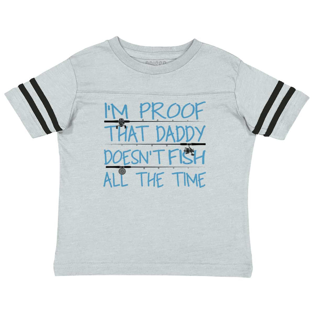 Fish All The Time Toddler Football Jersey Tee-Direct To Garment Print-Brisco Baby