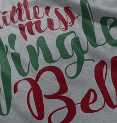 Little Miss Jingle Bell Infant Toddler T Shirt-Direct To Garment Print-Brisco Baby