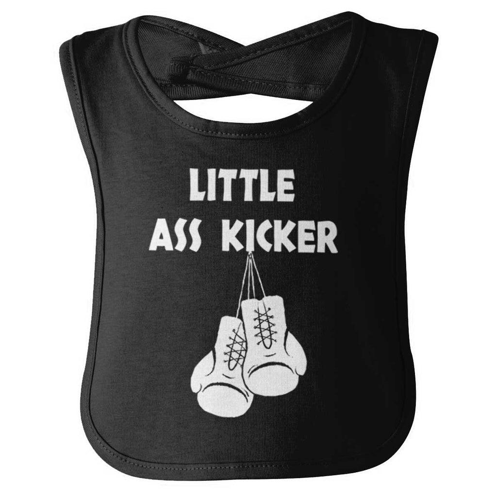 Little Ass Kicker Infant Baby Bib-Direct To Garment Print-Brisco Baby