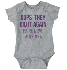 Oops They Did It Again Big Sister Romper Bodysuit-Direct To Garment Print-Brisco Baby