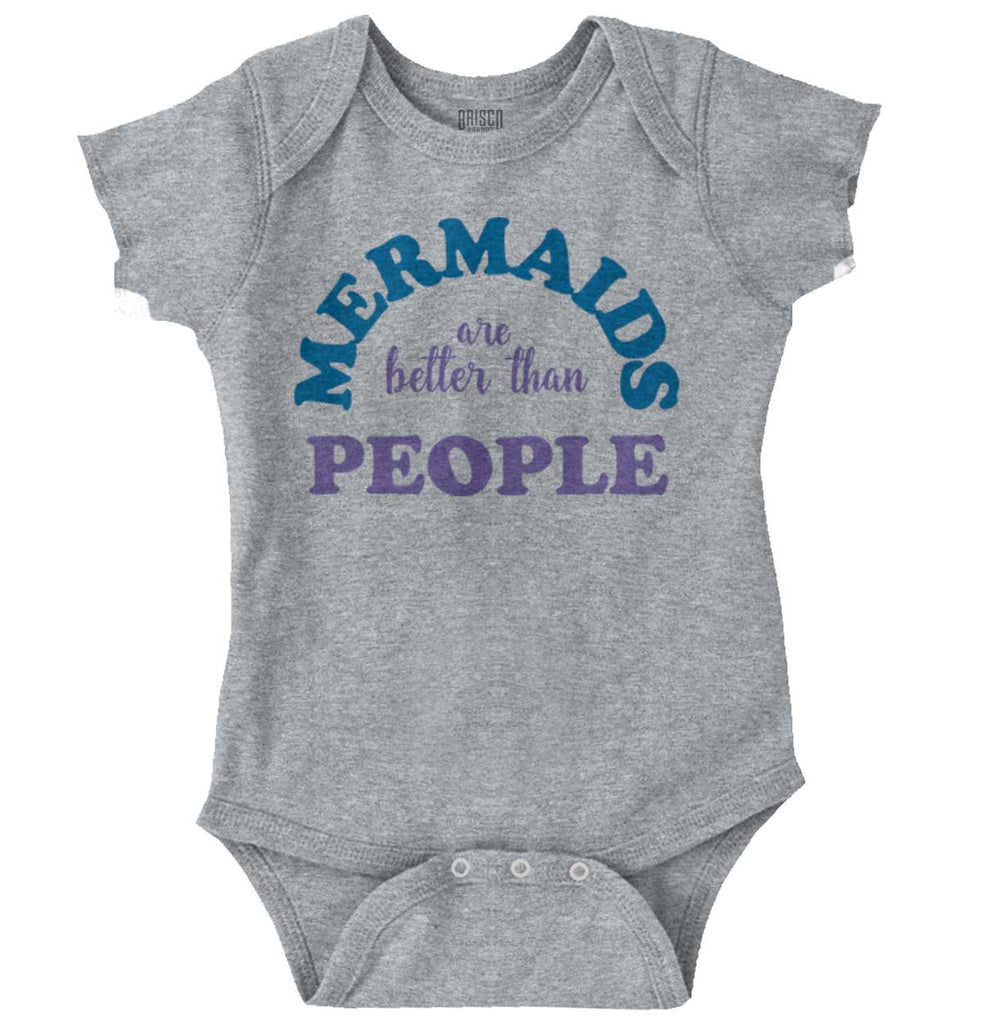 Mermaids Are Better Romper Bodysuit-Direct To Garment Print-Brisco Baby