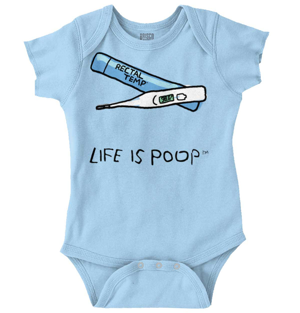 Rectal Thermometer Romper Bodysuit-Direct To Garment Print-Brisco Baby