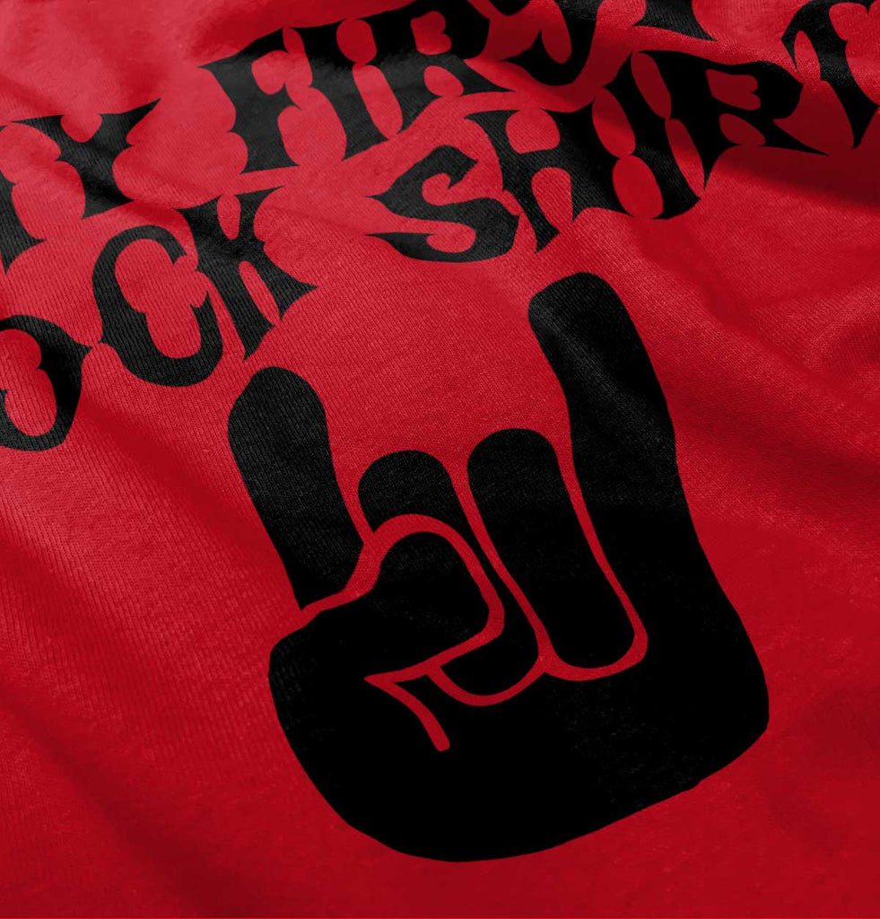 Rock Shirt Ringer Romper Bodysuit-Direct To Garment Print-Brisco Baby