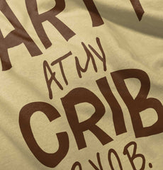 Party At My Crib Romper Bodysuit-Direct To Garment Print-Brisco Baby