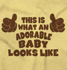 Adorable Looks Like Infant Toddler T Shirt-Direct To Garment Print-Brisco Baby