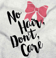 No Hair Don't Care Romper Bodysuit-Direct To Garment Print-Brisco Baby