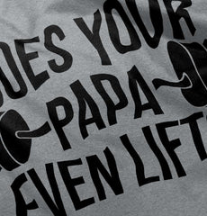 Does Your Papa Lift? Romper Bodysuit-Direct To Garment Print-Brisco Baby