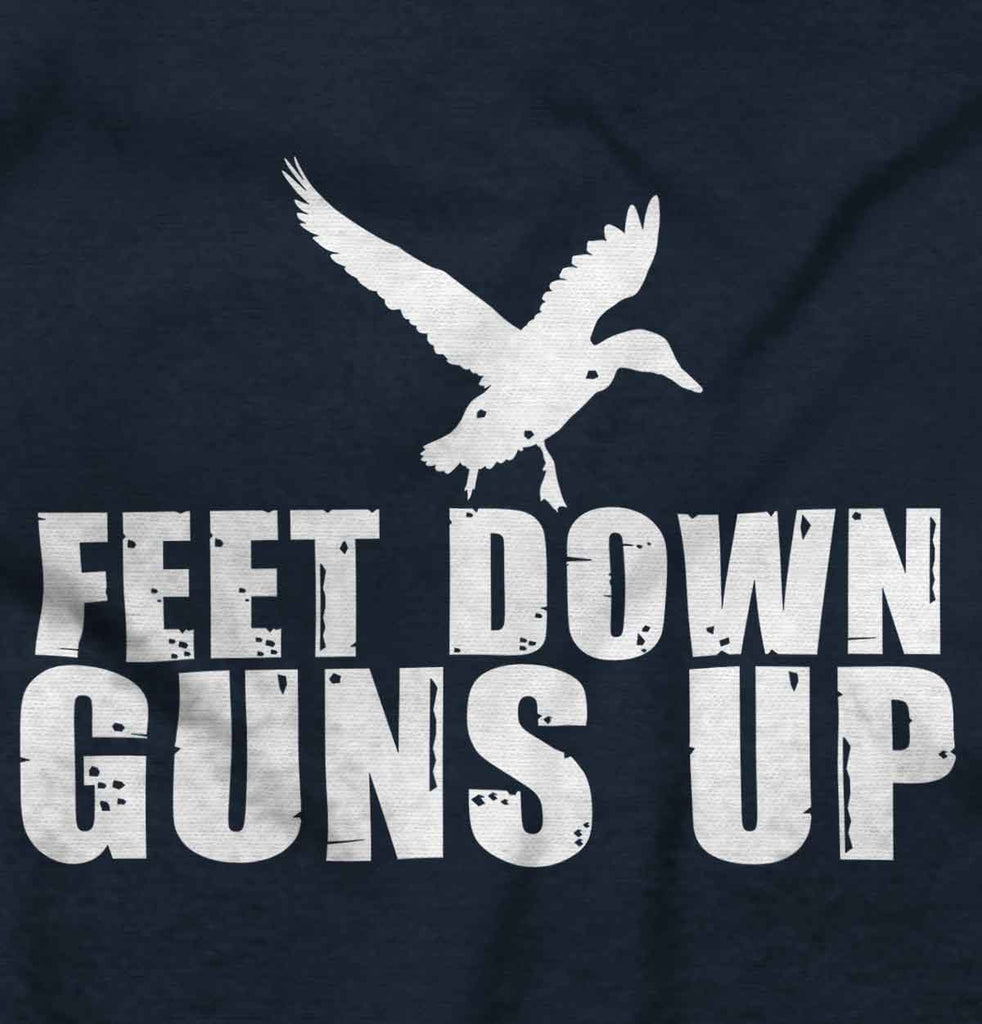 Feet Down Guns Up Duck Romper Bodysuit-Direct To Garment Print-Brisco Baby