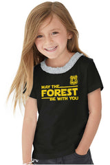 May The Forest Toddler Ruffled Trim T-Shirt-Direct To Garment Print-Brisco Baby