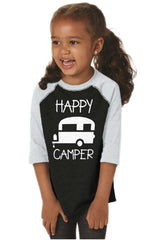 Happy Camper Toddler Baseball-Direct To Garment Print-Brisco Baby