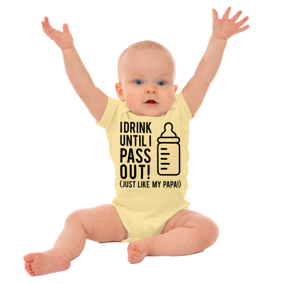 Drink Until I Pass Out Romper Bodysuit-Direct To Garment Print-Brisco Baby