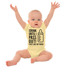 Drink Until I Pass Out Romper Bodysuit-Direct To Garment Print-Brisco Baby