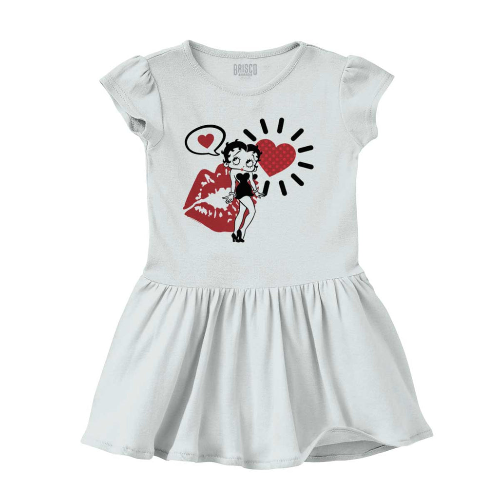 Cartoon Betty Solid Baby Infant Dress-Direct To Garment Print-Brisco Baby