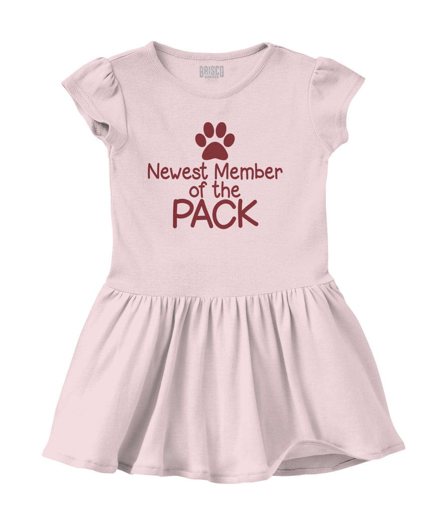 Member of the Pack Solid Baby Infant Dress-Direct To Garment Print-Brisco Baby