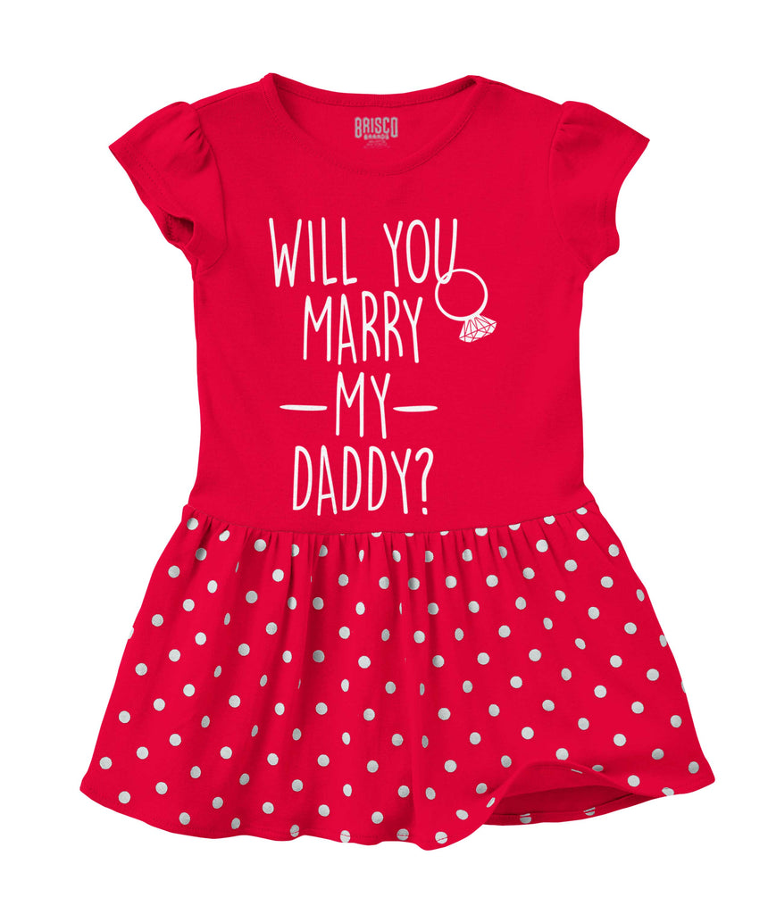 Marry My Daddy Baby Polka Dot Skirt Dress-Direct To Garment Print-Brisco Baby