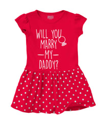 Marry My Daddy Baby Polka Dot Skirt Dress-Direct To Garment Print-Brisco Baby