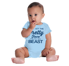 Pretty Face Romper Bodysuit-Direct To Garment Print-Brisco Baby