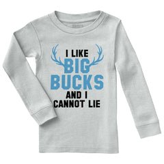 I Like Big Bucks Solid Baby Pajama Top-Direct To Garment Print-Brisco Baby