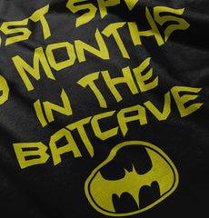 9 Months in Batcave Infant Toddler T Shirt-Direct To Garment Print-Brisco Baby