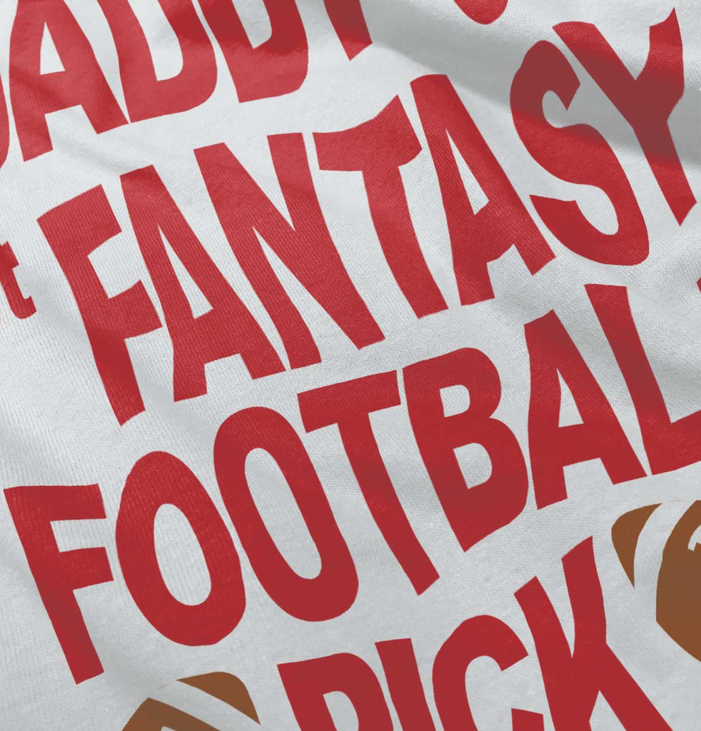 Fantasy Football Pick Romper Bodysuit-Direct To Garment Print-Brisco Baby
